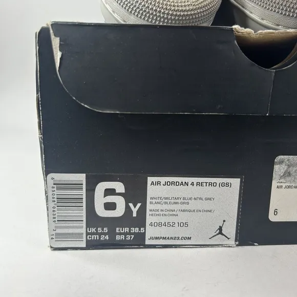 Nike Shoes Air Jordan 4 Retro GS “Military Blue” 2024