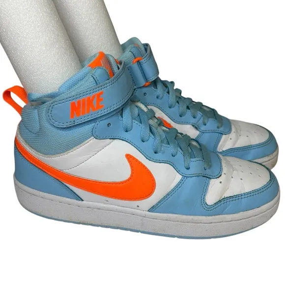 Nike Shoes Blue and Orange High Tops