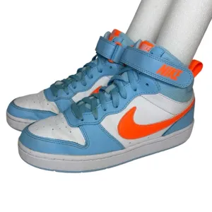 Nike Shoes Blue and Orange High Tops