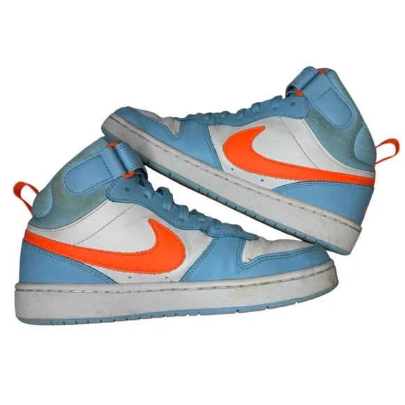 Nike Shoes Blue and Orange High Tops