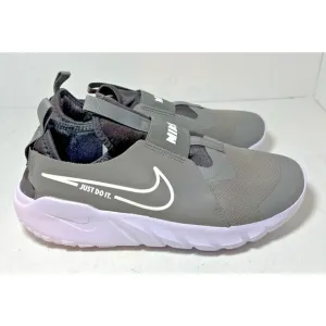 Nike Shoes Youth 6.5 Y Flex Runner 2 Kids Slip on Grey White Sneakers DJ6038-003