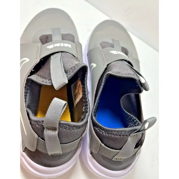 Nike Shoes Youth 6.5 Y Flex Runner 2 Kids Slip on Grey White Sneakers DJ6038-003
