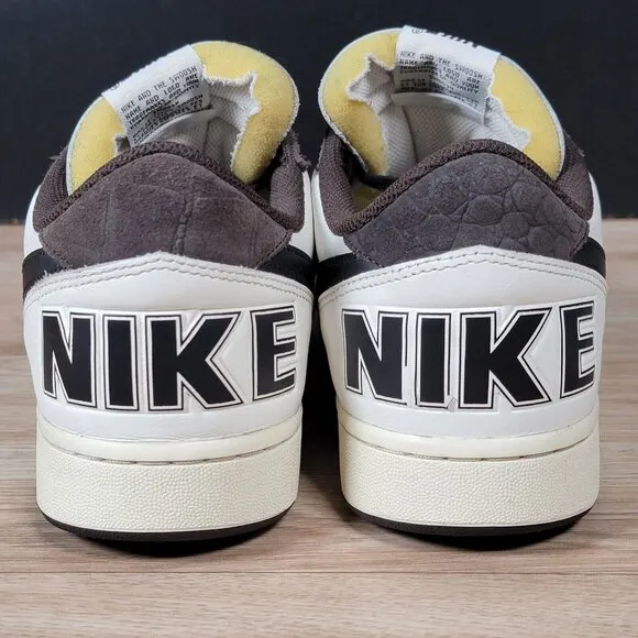 Nike Terminator Low Shoes Mens Size 12 Brown Croc Leather Skate FN7815-200