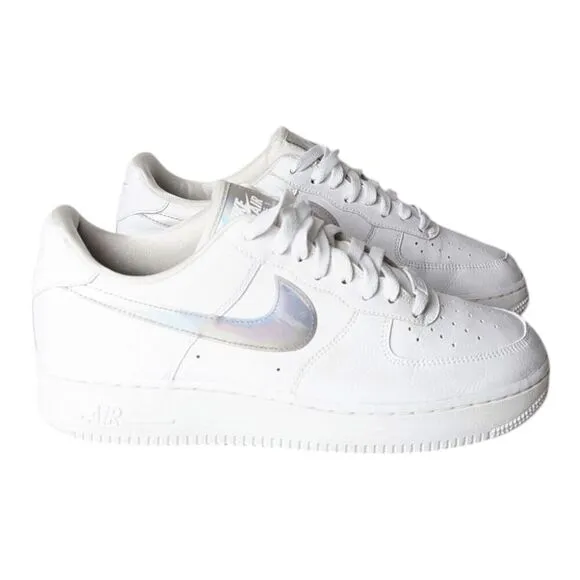 NIKE Air Force 1 Low &quot;Iridescent Swoosh&quot; Sneakers Size 9.5
