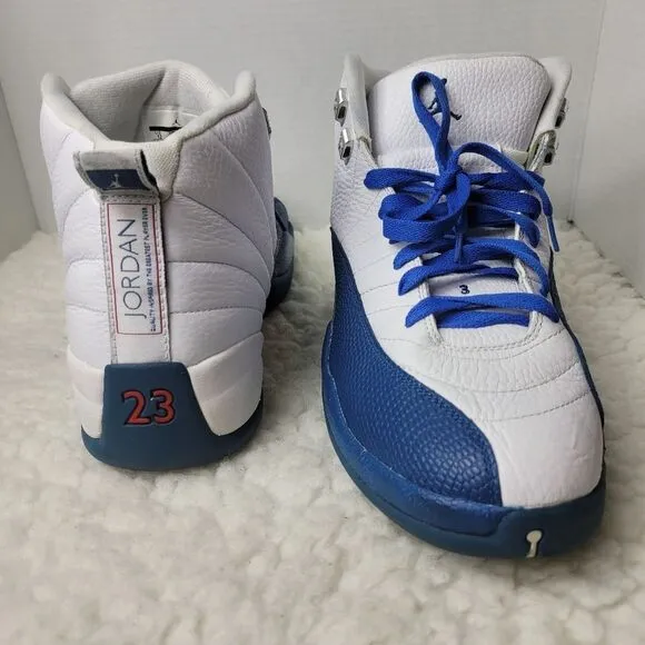 Nike Air Jordan XII Mens Size 12 Retro White French Blue Flint Fire Red Bred