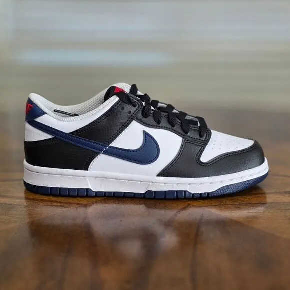 Nike Dunk Low Navy Blue Panda Black Sneakers Shoes Men's Size 5 New HJ9202-001