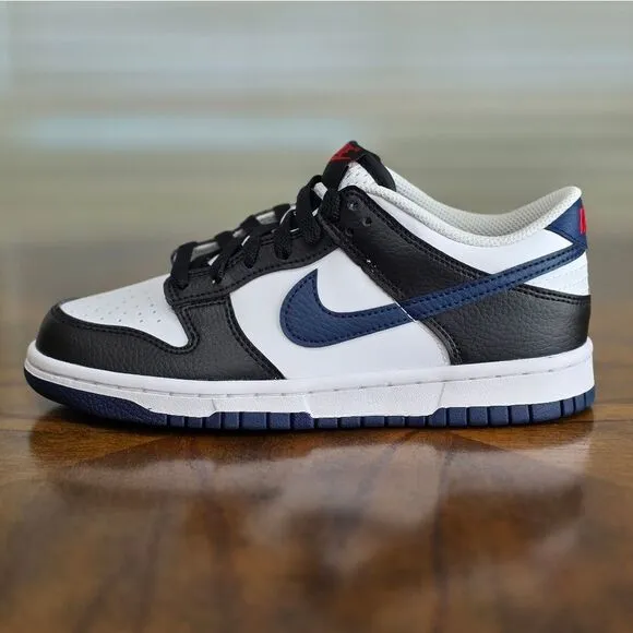Nike Dunk Low Navy Blue Panda Black Sneakers Shoes Men's Size 5 New HJ9202-001