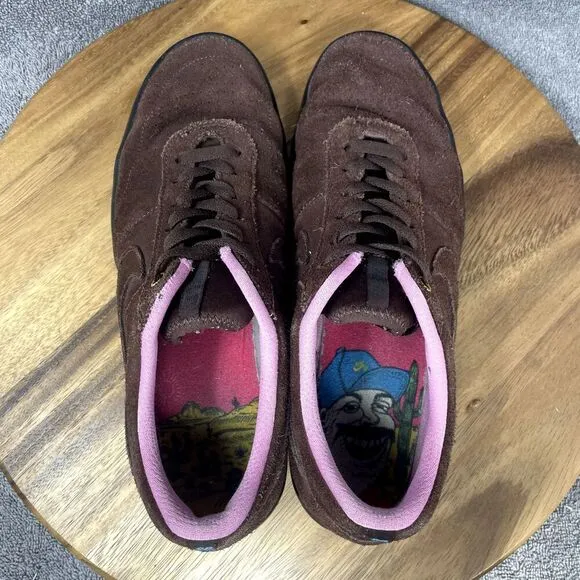 Nike Shoes Men's Size 9 Brown Pink Leather Dunk Skate Retro Sneakers AR0767-200