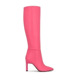 Nine West 80s style Neon Pink Eardy Heeled Boots size 7 new!!!