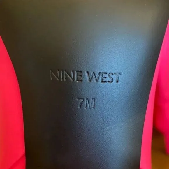 Nine West 80s style Neon Pink Eardy Heeled Boots size 7 new!!!