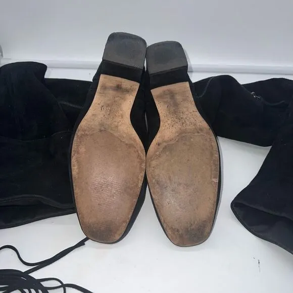Nine West Over the Knee Suede Tassel Boots