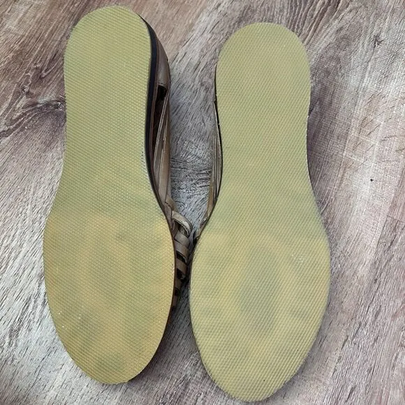 Nisolo Huarache Almond Sandals Womens Sz 8 Tan New Slip On Leather Flats Woven