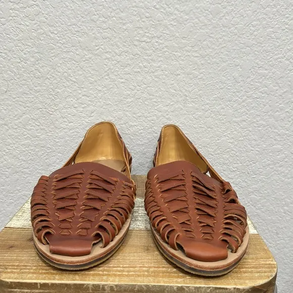 Nisolo Huarache Leather Sandals Brandy Size 13
