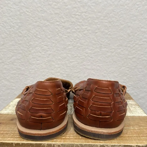 Nisolo Huarache Leather Sandals Brandy Size 13