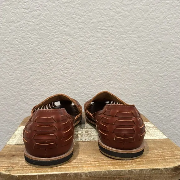 Nisolo Huarache Leather Sandals Brandy Size 8.5