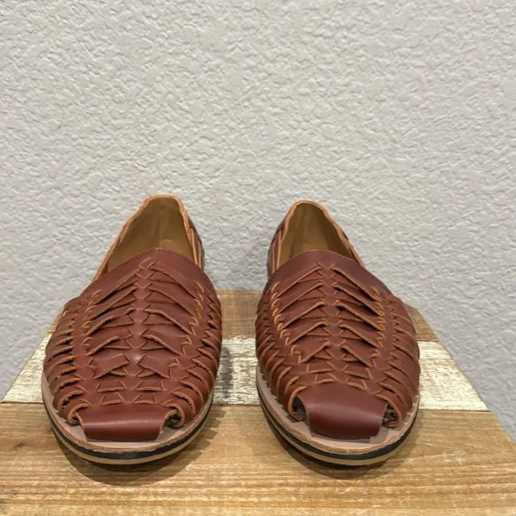 Nisolo Huarache Leather Sandals Brandy Size 8.5