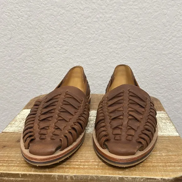 Nisolo Huarache Leather Sandals Brown Size 10