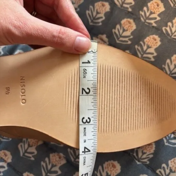 Nisolo Oxford Shoes Size 9.5 Emma D'orsay Almond Tan Leather Slip On Flats