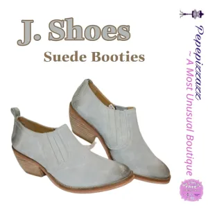 NWB J. SHOES Suede Leather ankle boots &amp; soles. PATINA ADDS SOME CHARM.