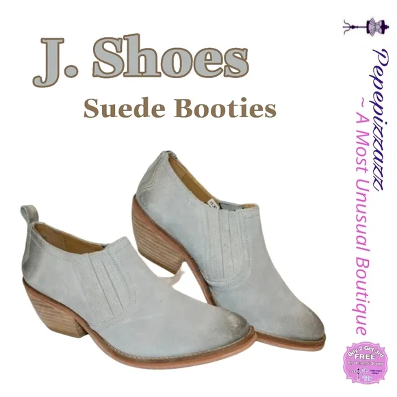 NWB J. SHOES Suede Leather ankle boots &amp; soles. PATINA ADDS SOME CHARM.