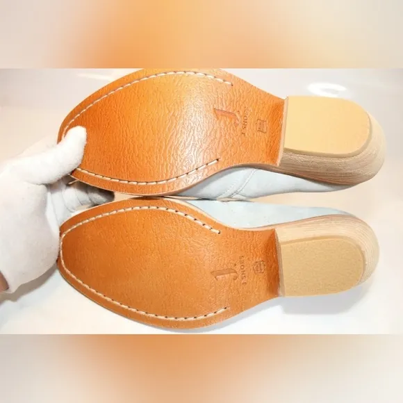 NWB J. SHOES Suede Leather ankle boots &amp; soles. PATINA ADDS SOME CHARM.