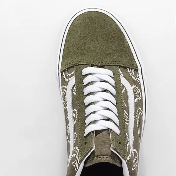 NWB Vans Old Skool Peace Paisley Green Skate Shoes