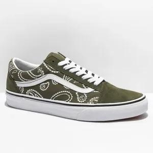 NWB Vans Old Skool Peace Paisley Green Skate Shoes