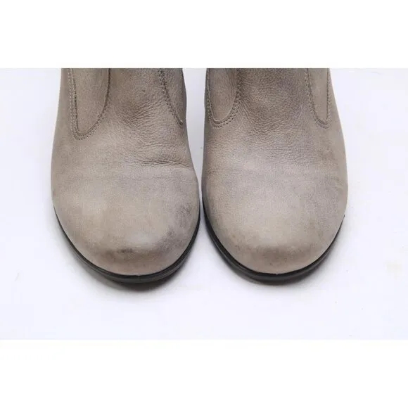 Nwob Ecco Booties Heeled Ankle Shoes Leather Distressed Women's Sz 41 Us 10-10.5