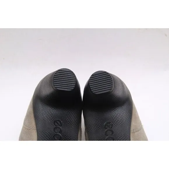 Nwob Ecco Booties Heeled Ankle Shoes Leather Distressed Women's Sz 41 Us 10-10.5