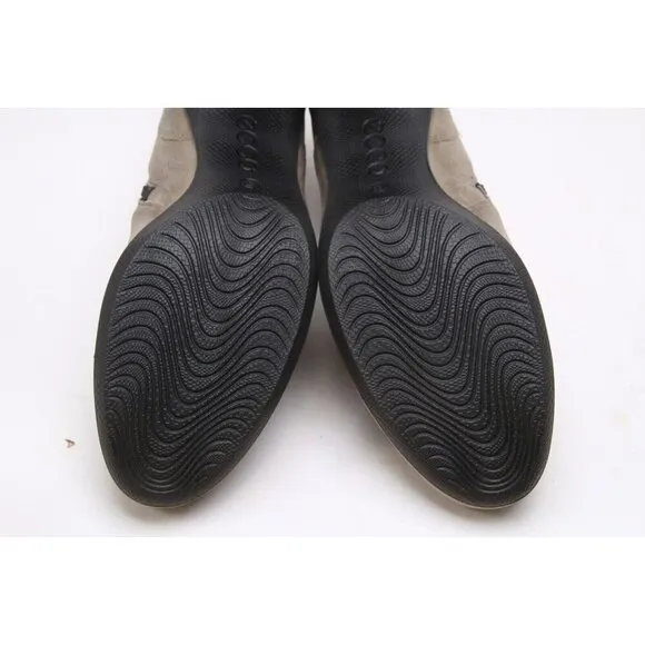 Nwob Ecco Booties Heeled Ankle Shoes Leather Distressed Women's Sz 41 Us 10-10.5