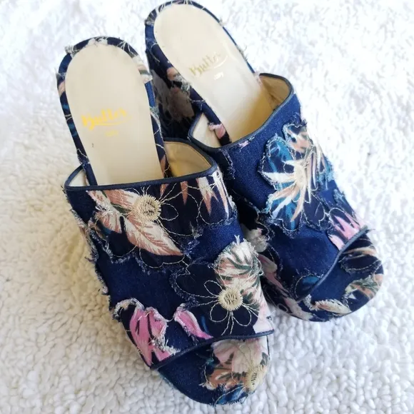 🍒NWOB🍒 MADE IN ITALY BUTTER SHOES DENIM PLATFORMS