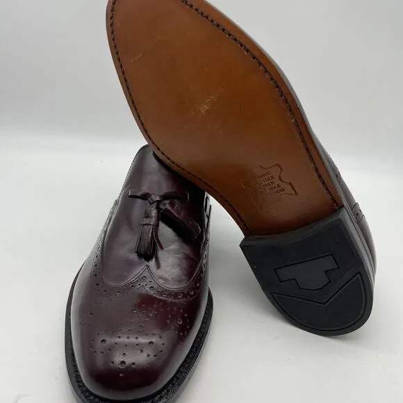 NWOB‎ Oakton Classics Men's Brown Leather Loafer Shoes Size 8EEE New