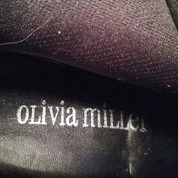 NWOB OLIVIA MILLER BLACK SUEDE STUD BOOTS