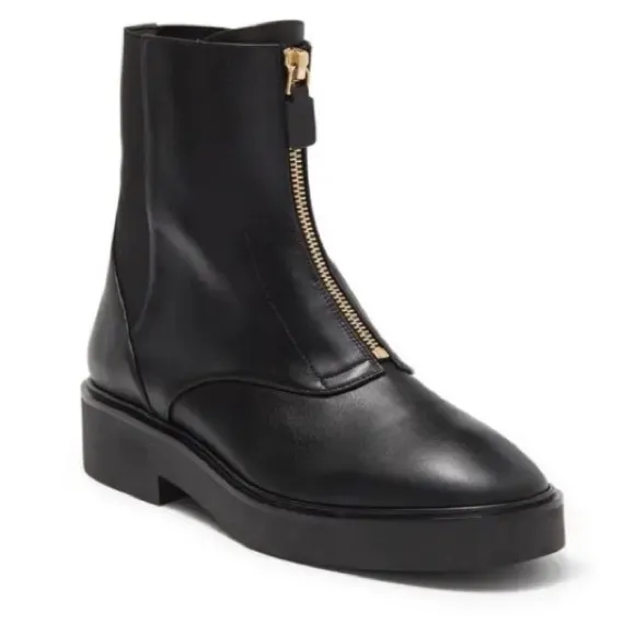 NWOB Stuart Weitzman Lodge Zip Booties in Black Sz 6.