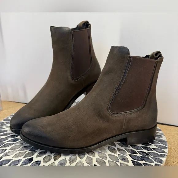 NWOB Thursday Duchess dark olive Suede Chelsea Boots women’s 10