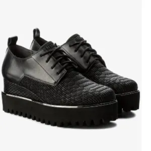 NWOB United Nude Shoes Juko Flatform Black Lace Up Shoes Women's Size 6.5