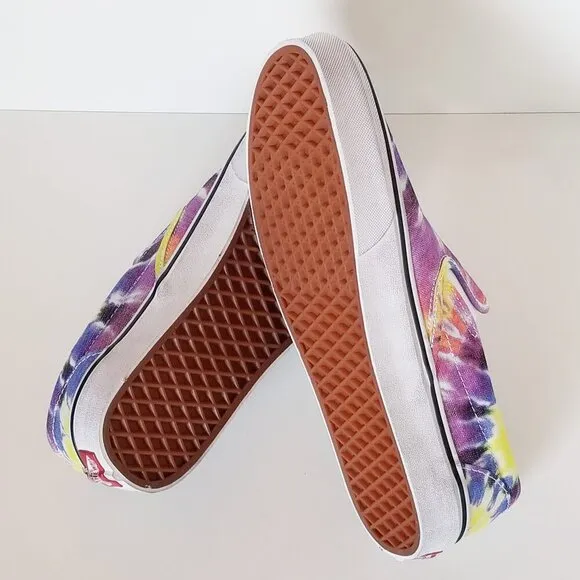 NWOB Vans Washed Tie Dye Multicolor Classic Slip On Shoes Sz. 11