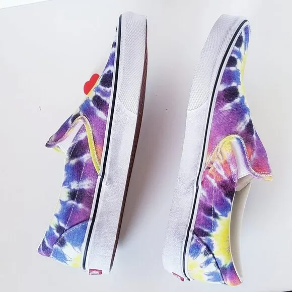 NWOB Vans Washed Tie Dye Multicolor Classic Slip On Shoes Sz. 11