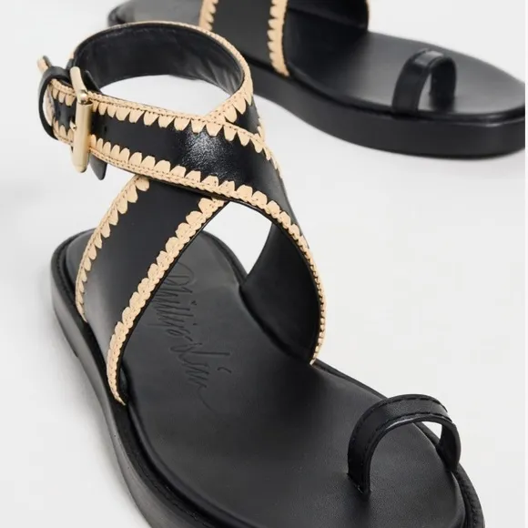NWOT 3.1 Phillip Lim Naya Raffia Ankle Wrap Sandals size 39 US 9