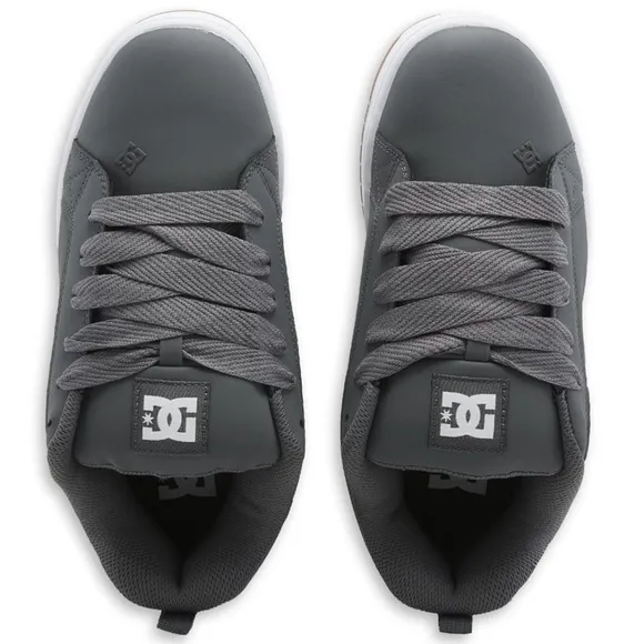 🔥NWOT🔥 DC’s Men's Court Graffik Grey And White Leather Skate Shoe Size 10.5