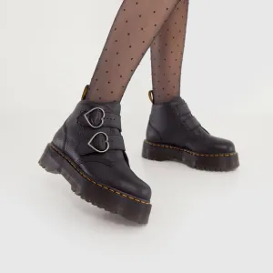 NWOT Dr. Martens DEVON HEART LEATHER PLATFORM BOOTS