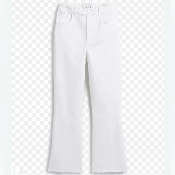 NWOT Frank &amp; Eileen Killian Crop Flare Jean In White Denim, 30