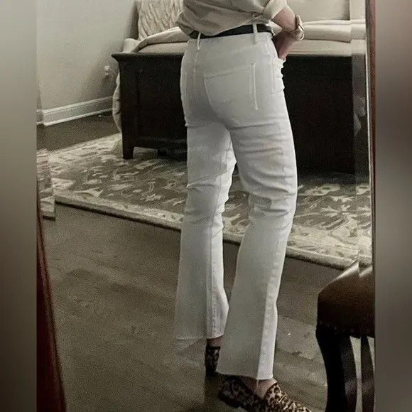 NWOT Frank &amp; Eileen Killian Crop Flare Jean In White Denim, 30
