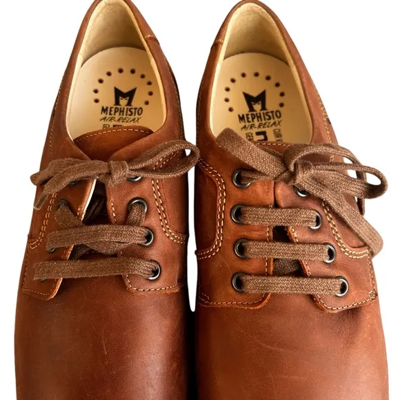 NWOT Mephisto Shoes Casual Oxford Sneakers Brown Leather Moc