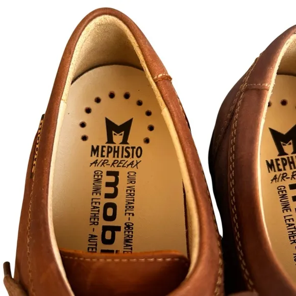 NWOT Mephisto Shoes Casual Oxford Sneakers Brown Leather Moc
