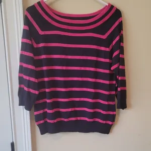 NWOT Ralph Lauren Fushcia Pink Boatneck Quarter Sleeve Sweater
