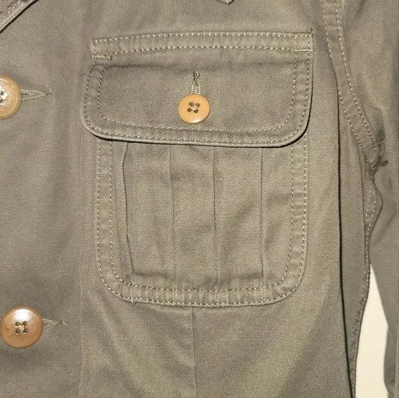 NWOT Ralph Lauren Olive Green Brown Genuine Suede Patch Cotton Blazer Jacket