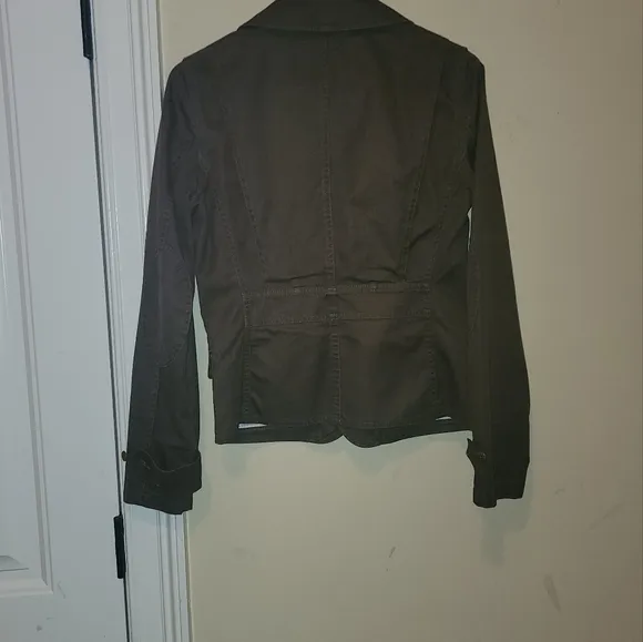 NWOT Ralph Lauren Olive Green Brown Genuine Suede Patch Cotton Blazer Jacket