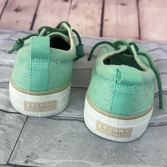 NWOT Sperry top sider low tops, minty linen shoes size 10