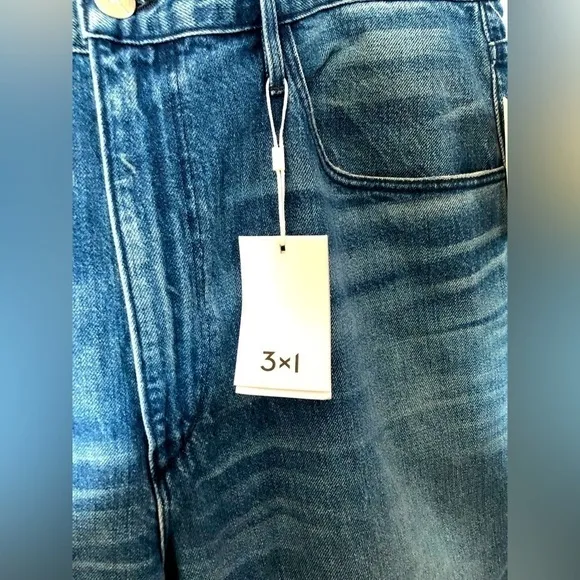 NWT 3x1 32 Addie Loose Fit Crop Relaxed Boyfriend Fit Full Leg
